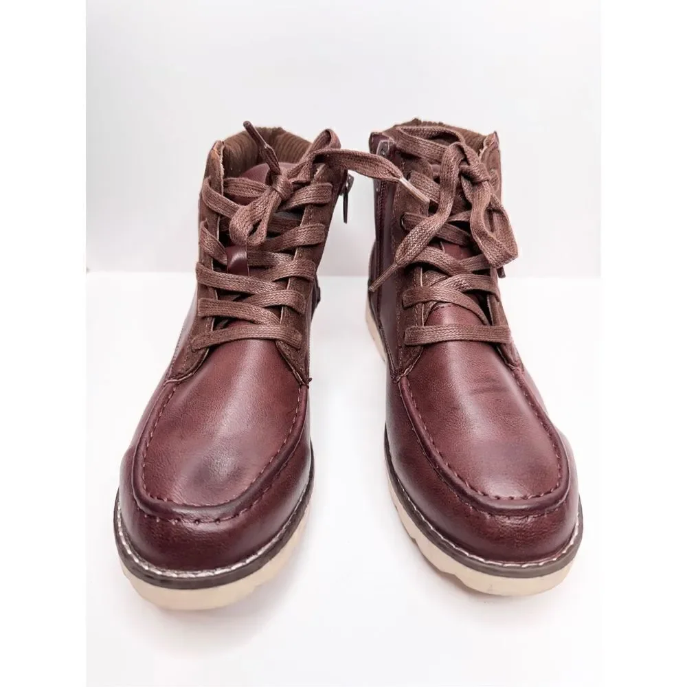 Steve Madden Youth Boots Boy B-Everett‎ Size 5 Brown Lace Up Shoes